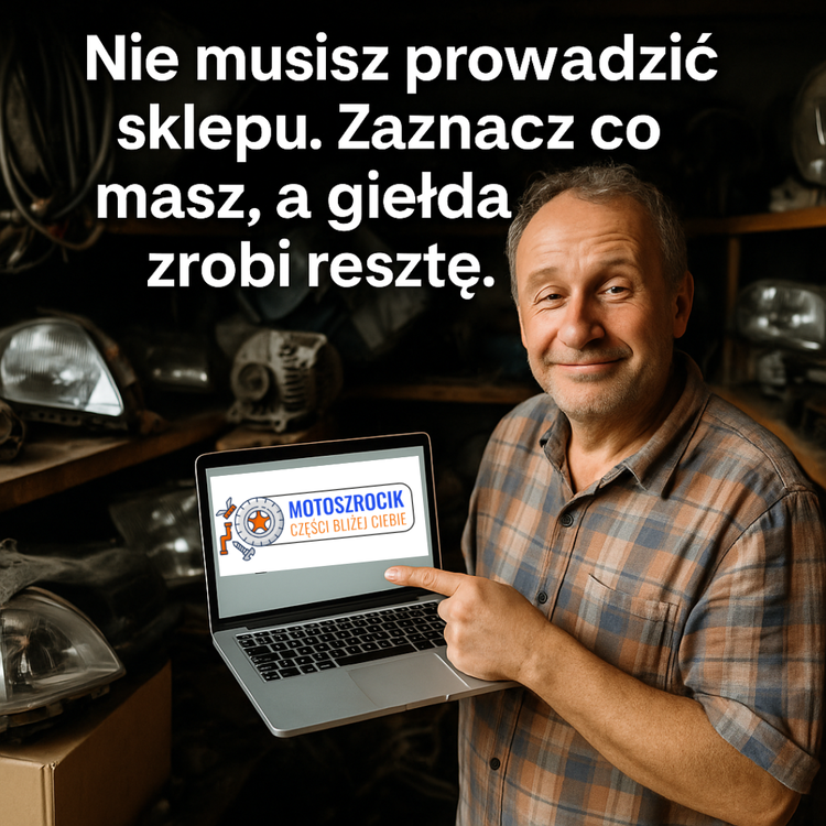 Giełda części, która nie wymaga prowadzenia sklepu